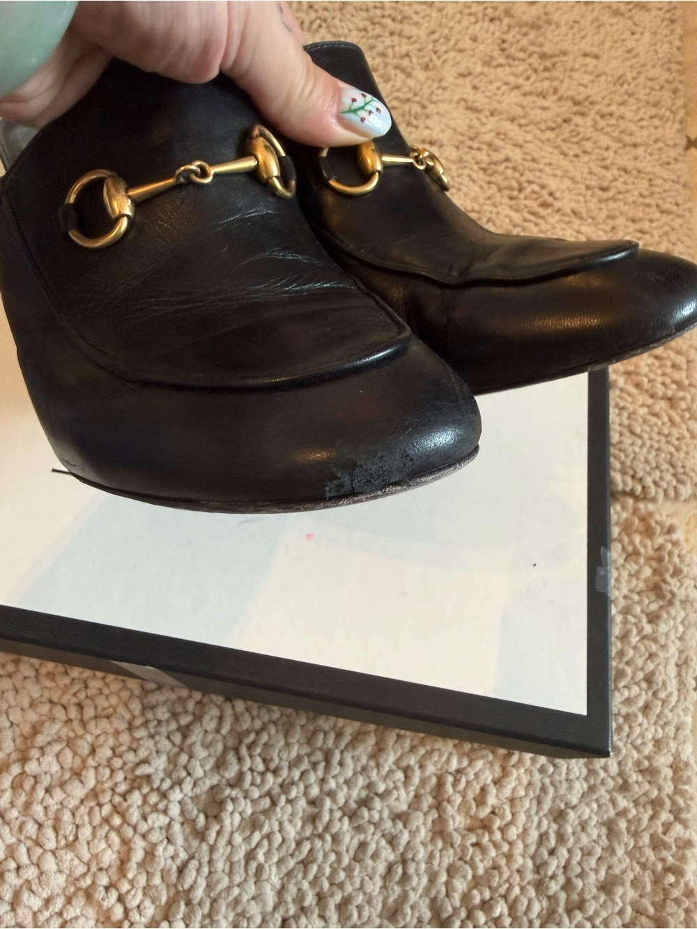 Gucci Horsebit Accent Leather Mules - Picture 2 of 7